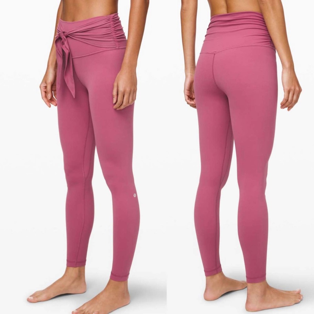 Lululemon Align Pant 28" *Wrap Waist Moss Rose Sz 10
